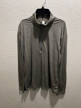 Smartwool Men's Long Sleeve Quarter-Zip Top - Olive Gray